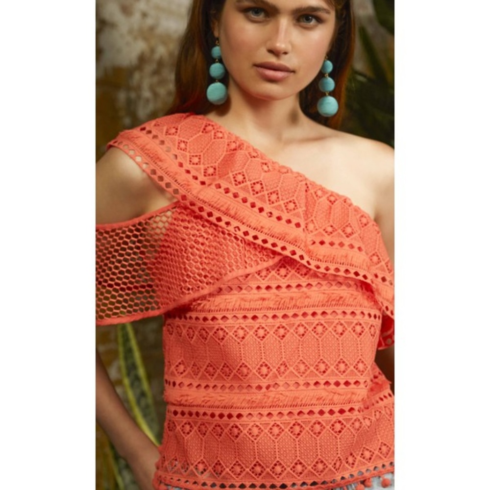 Saylor Eyelet Bess Top - Coral, Small // Summer!